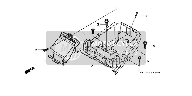 Honda SH50 2001 Battery Cover for a 2001 Honda SH50